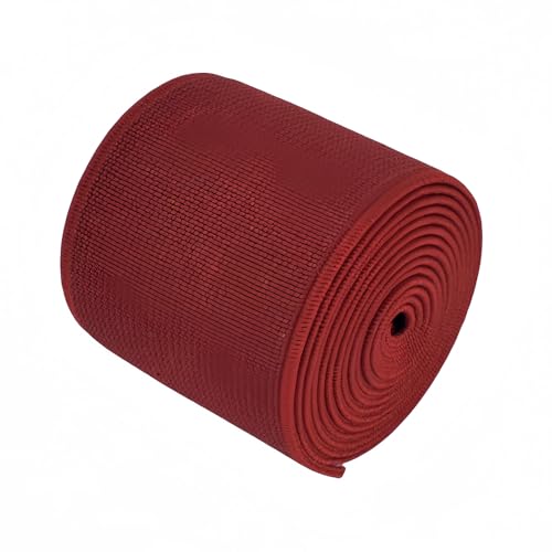 1-Rolle Flache elastische Schnur 1,5-Zoll breit durch 3-Yard Double-Side Twill Elastic Band (#5 Dunkelrot) von Generisch