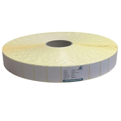 1 Rolle Thermo-Etiketten Weiß 40 x 30 mm 19000 Stück Versandetiketten auf Rolle mit Perforation selbstklebende selbsthaftende Etiketten für Thermodrucker Lager Versand Logistik Papieretiketten von Generisch