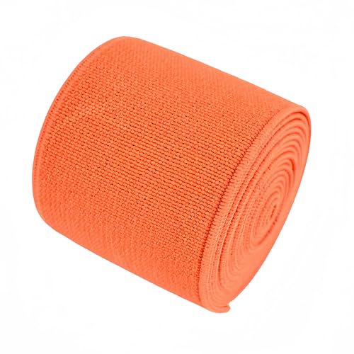 1-Rolle flache elastische Schnur 1,5-Zoll breit durch 3-Yard Double-Side Twill Elastic Band (#10 Orange) von Generisch