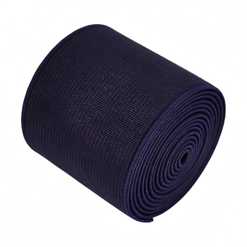 1-Rolle flache elastische Schnur 1,5-Zoll breit durch 3-Yard Double-Side Twill Elastic Band (#7 Navy Black) von Generisch