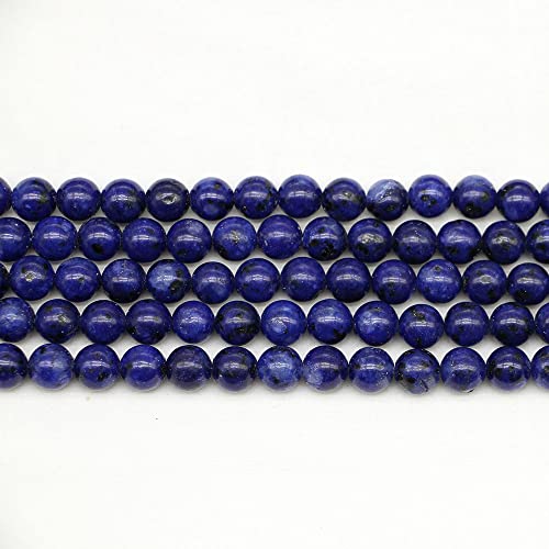 1 Strang/Los, Naturstein, Lapislazuli-Perlen, 4/6/8/10/12 mm, lose Abstandshalter-Perle für Schmuckherstellung, DIY, Armband, Halskette, Haltbarkeit von Generisch
