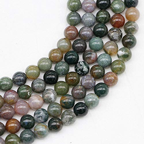 1 Strang/Lot Naturstein indische Achate runde lose Perlen 4 6 8 10 12 mm DIY Halskette Armband für Schmuckherstellung Zubehör Haltbarkeit von Generisch