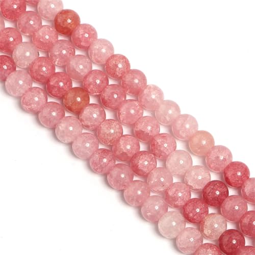 1 Strang 8/10 mm Glasperlen, bunt, schöne Perlen, DIY, handgefertigt, Perlenarmband, Halskette, Pnnrk, 8 mm, 45 Stück von Generisch