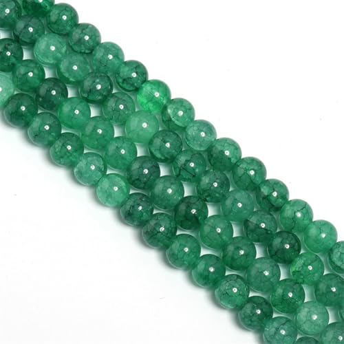 1 Strang 8/10 mm Glasperlen mit Blumenmuster, bunt, schöne Perlen, DIY, handgefertigt, Perlenarmband, Halskette, EN8, 8 mm, 45 Stück von Generisch