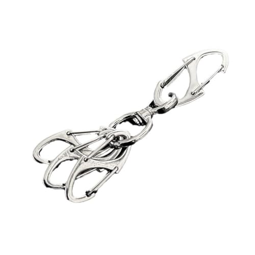 1 Stück Metall 8-Zeichen-Ringfederspangen mit 4 Stück Haken-Schnallen für DIY öffnbare Karabiner Schlüssel anhänger Clips Haken-Schnallen-Stecker 1 Stück Metall 8-Zeichen-Ringfederspangen mit 4 Stück Haken-Schnallen für DIY öffnbare Karabiner Schlüssel anhänger Clips Haken-Schnallen-Stecker von Generisch