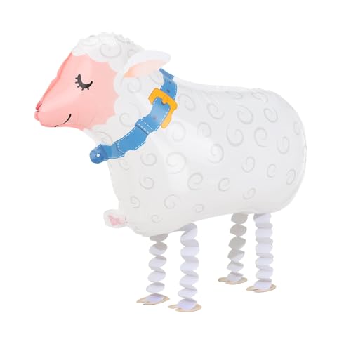 1 Stück Walking Animal Balloon Animal Balloon Birthday BBQ Decor (Ente, Kuh, Schaf, gefleckter Hund, Frosch, Katze) Knallfrösche (I, One Size) von Generisch
