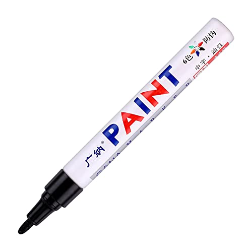 1 Stücke Wasserdicht Paint Marker Stift Für Autoreifen Reifenprofil Gummi Metall 5 ML Filzstifte Schule Klasse (Black One Size) von Generisch