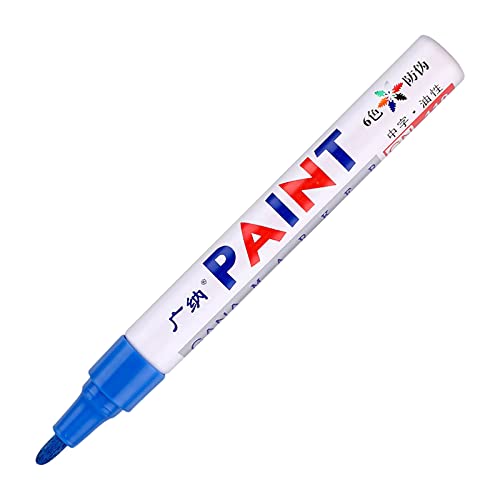 1 Stücke Wasserdicht Paint Marker Stift Für Autoreifen Reifenprofil Gummi Metall 5 ML Filzstifte Schule Klasse (Blue One Size) von Generisch