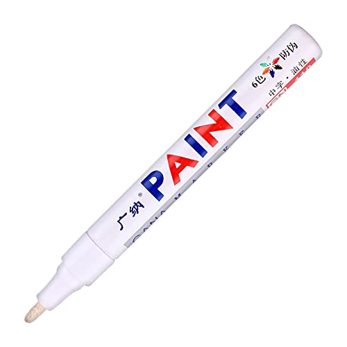 1 Stücke Wasserdicht Paint Marker Stift Für Autoreifen Reifenprofil Gummi Metall 5 ML Filzstifte Schule Klasse (White One Size) von Generisch