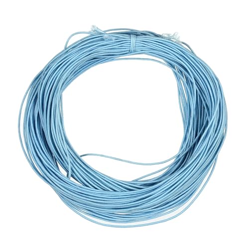 1 mm geflochtene elastische Kordel – 25 Yards Stretchschnur for Heimwerkerarbeiten, Schmuckherstellung, Nähzubehör, 17 leuchtende Farben(Sky Blue) von Generisch