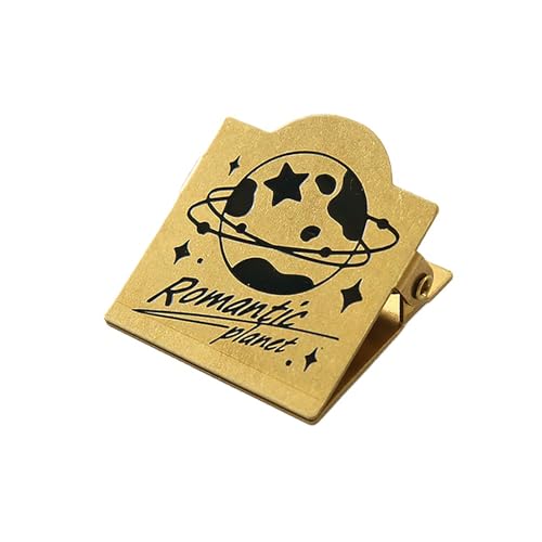 1 x Retro-Messing-Binder-Clips, Foldback-Notizen, Briefe, Datei, Büroklammer, Bindung, Sicherungsklammern, Büro, Schule, Schreibwaren von Generisch