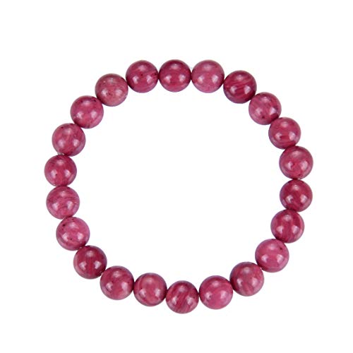 1 x natürliches Stretch-Edelstein-Armband, 8 mm Perlen, 17,8 cm bis 21,6 cm, Heilkristall, Energie, Quarz, Chakra, Schmuck, Damen und Herren, Geburtstagsgeschenk von Generisch