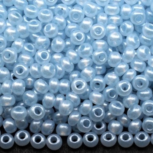 10/0 17236 Tschechische Glasperlen Rocailles Blue Alabaster - Perle Verpackung 4500 Stück Gewicht 50 Gramm Perlen Größe 2,3 mm Zum Perlensticken und Herstellen von Schmuck 10/0 17236 Tschechische Glasperlen Rocailles Blue Alabaster - Perle Verpackung 4500 Stück Gewicht 50 Gramm Perlen Größe 2,3 mm Zum Perlensticken und Herstellen von Schmuck von Generisch