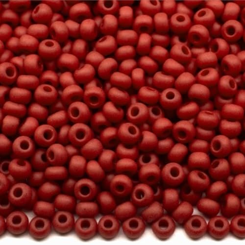 10/0 93210 Matt Tschechische Glas Rocailles Rocailles Rot Opak Verpackung 4500 Stück Gewicht 50 Gramm 10/0 93210 Matt Tschechische Glas Rocailles Rocailles Rot Opak Verpackung 4500 Stück Gewicht 50 Gramm von Generisch