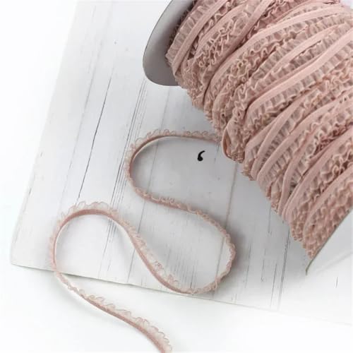 10/20/45 m elastisches Band mit Rüschen, Spitzenbesatz, Unterwäsche, BH-Träger, Gummibänder, Bekleidungsbesätze, 6 mm, 10 m 10/20/45 m elastisches Band mit Rüschen, Spitzenbesatz, Unterwäsche, BH-Träger, Gummibänder, Bekleidungsbesätze, 6 mm, 10 m von Generisch