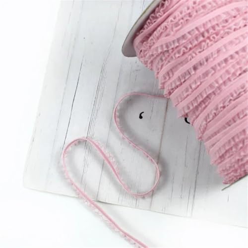 10/20/45 m elastisches Band mit Rüschen, Spitzenbesatz, Unterwäsche, BH-Träger, Gummibänder, Bekleidungsbesätze, 6 mm, 20 m 10/20/45 m elastisches Band mit Rüschen, Spitzenbesatz, Unterwäsche, BH-Träger, Gummibänder, Bekleidungsbesätze, 6 mm, 20 m von Generisch