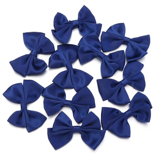 10/30 Stück 4 x 6 cm Satinbandschleifen, mehrfarbig, rosa Schleifen for Heimwerker, Basteln, Partydekorationen, Geschenkverpackungen(30pcs,Sapphire blue) von Generisch
