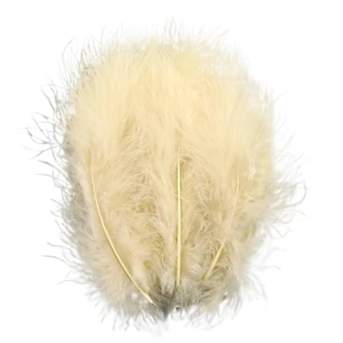 10–15 cm farbige Truthahnfeder for Basteln, Flauschige DIY-Hochzeitsparty-Dekoration, Traumfänger-Zubehör(Earth Yellow,100Pcs) von Generisch
