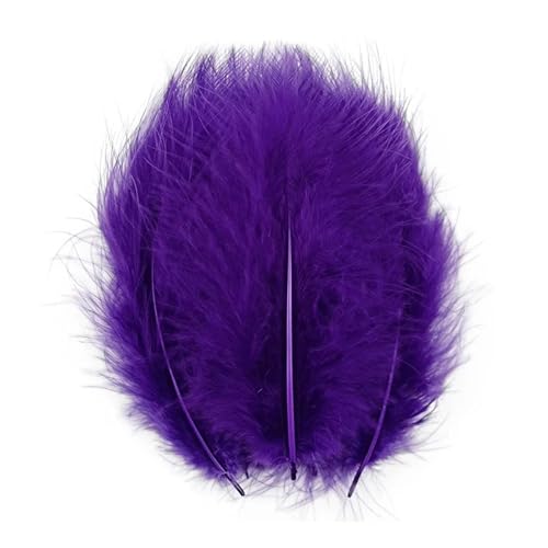 10–15 cm farbige Truthahnfeder for Basteln, Flauschige DIY-Hochzeitsparty-Dekoration, Traumfänger-Zubehör(Purple,20Pcs) von Generisch