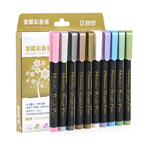 10 Acrylfarben-Marker mit PP-Tinte, 2 mm Strichbreite, kompakte Verpackung, ideal für Kunst- und Bastelprojekte 10 Acrylfarben-Marker mit PP-Tinte, 2 mm Strichbreite, kompakte Verpackung, ideal für Kunst- und Bastelprojekte von Generisch