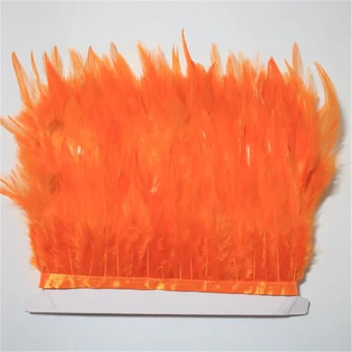 10 Meter/Lot Sattel Hahnfedern Besatz Fransen für Kleidung DIY Band Nähen Besätze Dekor Orange 10 m 10 Meter/Lot Sattel Hahnfedern Besatz Fransen für Kleidung DIY Band Nähen Besätze Dekor Orange 10 m von Generisch