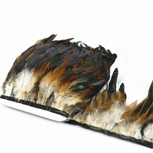 10 Meter/Menge farbiges Federband, Rock, Fransenfedern für Handwerk, DIY, Schmuck, natürliche Farbe 10 Meter/Menge farbiges Federband, Rock, Fransenfedern für Handwerk, DIY, Schmuck, natürliche Farbe von Generisch
