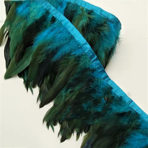 10 Meter 13–18 cm Huhnschwanz-Feder-Bordüre, Streifen für Hochzeit, Party, Kleidung, Hahnfeder-Besatz, hellblau, 9,1 m 10 Meter 13–18 cm Huhnschwanz-Feder-Bordüre, Streifen für Hochzeit, Party, Kleidung, Hahnfeder-Besatz, hellblau, 9,1 m von Generisch
