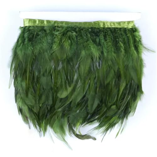10 Meter Federborte zum Basteln, Nähen, weißes Hahnfederband, Kleidungsband, Nähbesatz, Hochzeitskleid, Dekor, Olivgrün, EN8, 10 m 10 Meter Federborte zum Basteln, Nähen, weißes Hahnfederband, Kleidungsband, Nähbesatz, Hochzeitskleid, Dekor, Olivgrün, EN8, 10 m von Generisch