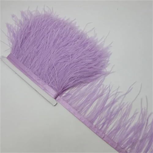10 Meter Flauschiges Straußenfeder-Besatztuch Seitenband 10-15 cm DIY Kleidung Zubehör Dekorative Accessoires Hellviolett 10 Meter Flauschiges Straußenfeder-Besatztuch Seitenband 10-15 cm DIY Kleidung Zubehör Dekorative Accessoires Hellviolett von Generisch