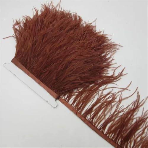10 Meter Flauschiges Straußenfeder-Besatztuch Seitenband 10-15 cm DIY Kleidung Zubehör Dekorative Accessoires Rot Kaffee 10 Meter Flauschiges Straußenfeder-Besatztuch Seitenband 10-15 cm DIY Kleidung Zubehör Dekorative Accessoires Rot Kaffee von Generisch