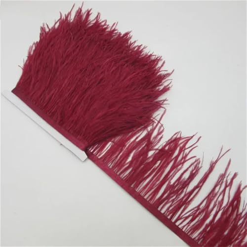 10 Meter Flauschiges Straußenfeder-Besatztuch Seitenband 10-15 cm DIY Kleidung Zubehör Dekorative Accessoires Weinrot 10 Meter Flauschiges Straußenfeder-Besatztuch Seitenband 10-15 cm DIY Kleidung Zubehör Dekorative Accessoires Weinrot von Generisch