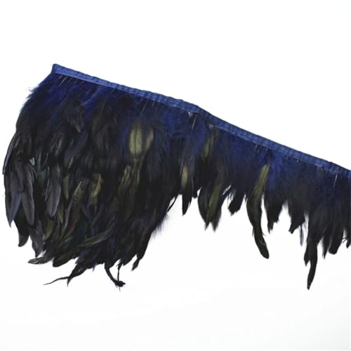 10 Meter Hahnfeder-Fransenborte für Kleidung, Band, Nähen, Dekoration, Handwerk, Federfransenborte in Marineblau 10 Meter Hahnfeder-Fransenborte für Kleidung, Band, Nähen, Dekoration, Handwerk, Federfransenborte in Marineblau von Generisch