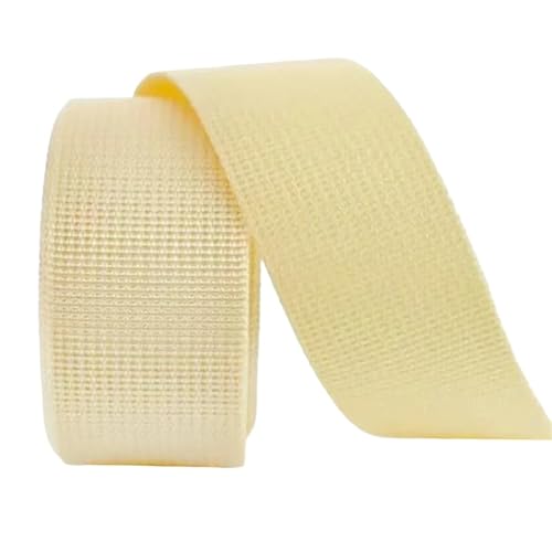 10 Meter Nylon-Gurtband 20 mm 25 mm 32 mm 38 mm 50 mm Breite Rucksack Reparatur Leinwand Band Nähen Trim Versorgung(Beige,25mm) von Generisch