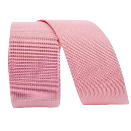 10 Meter Nylon-Gurtband 20 mm 25 mm 32 mm 38 mm 50 mm Breite Rucksack Reparatur Leinwand Band Nähen Trim Versorgung(Pink,38mm) von Generisch