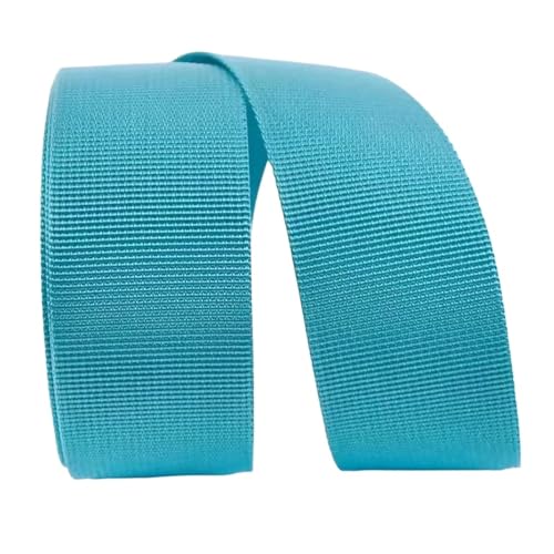 10 Meter Nylon-Gurtband 20 mm 25 mm 32 mm 38 mm 50 mm Breite Rucksack Reparatur Leinwand Band Nähen Trim Versorgung(Sky Blue,32mm) von Generisch