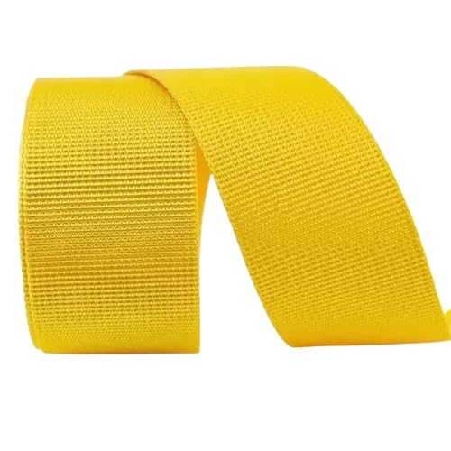 10 Meter Nylon-Gurtband 20 mm 25 mm 32 mm 38 mm 50 mm Breite Rucksack Reparatur Leinwand Band Nähen Trim Versorgung(Yellow,20mm) von Generisch