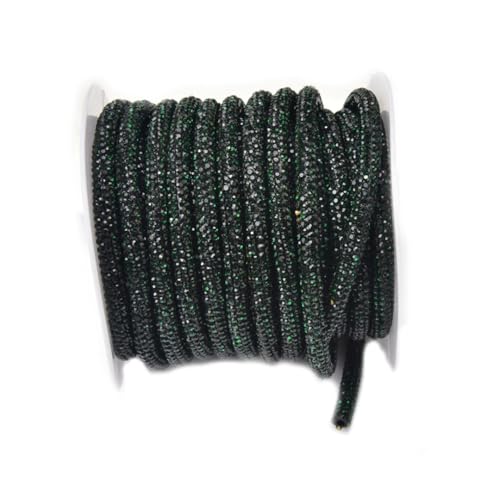 10 Meter Rolle 6 mm Rundrohr Kristall Strass Seil Trim Applikation für Farbe Strass DIY Schnur Taschen Haarnadel und Schuhkleid Designs von Generisch