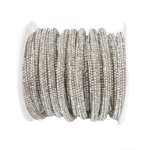 10 Meter Rolle 6 mm Rundrohr Kristall Strass Seil Trim Applikation für Farbe Strass DIY Schnur Taschen Haarnadel und Schuhkleid Designs 10 Meter Rolle 6 mm Rundrohr Kristall Strass Seil Trim Applikation für Farbe Strass DIY Schnur Taschen Haarnadel und Schuhkleid Designs von Generisch