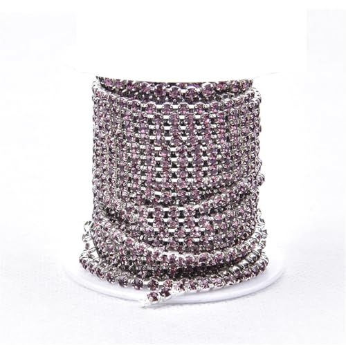 10 Meter Rolle Ss6-Ss38 Kristallglas-Strass-Cup-Kette zum Aufnähen mit silbergoldener Basis für Bastelarbeiten und Schmuckdekoration 10 Meter Rolle Ss6-Ss38 Kristallglas-Strass-Cup-Kette zum Aufnähen mit silbergoldener Basis für Bastelarbeiten und Schmuckdekoration von Generisch