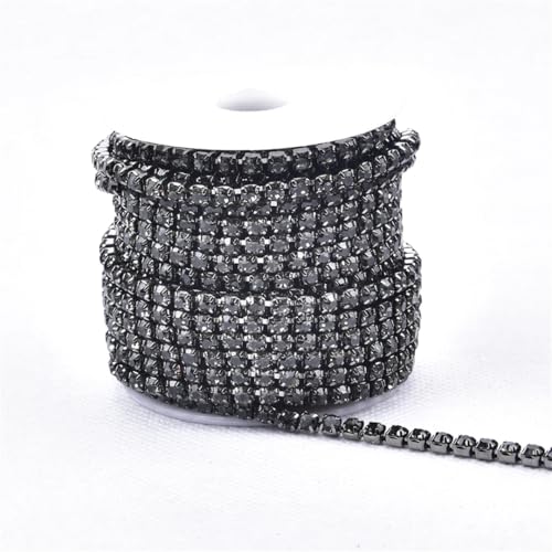 10 Meter Rolle Ss6-Ss38 Kristallglas-Strass-Cup-Kette zum Aufnähen mit silbergoldener Basis für Bastelarbeiten und Schmuckdekoration 10 Meter Rolle Ss6-Ss38 Kristallglas-Strass-Cup-Kette zum Aufnähen mit silbergoldener Basis für Bastelarbeiten und Schmuckdekoration von Generisch