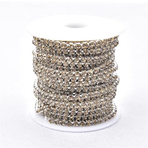 10 Meter Rolle Ss6-Ss38 Kristallglas-Strass-Cup-Kette zum Aufnähen mit silbergoldener Basis für DIY Handwerk und Schmuckdekoration 10 Meter Rolle Ss6-Ss38 Kristallglas-Strass-Cup-Kette zum Aufnähen mit silbergoldener Basis für DIY Handwerk und Schmuckdekoration von Generisch