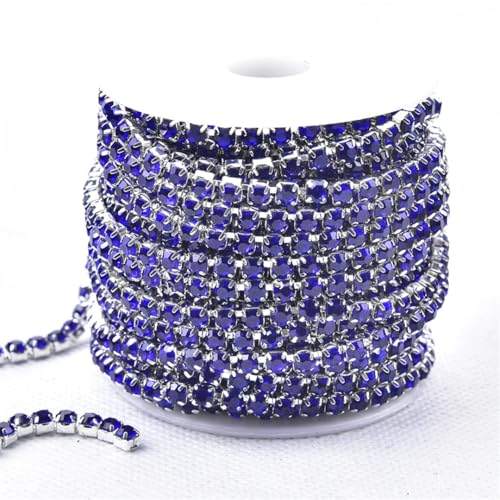 10 Meter Rolle Ss6-Ss38 Kristallglas-Strass-Cup-Kette zum Aufnähen mit silbergoldener Basis für DIY Handwerk und Schmuckdekoration 10 Meter Rolle Ss6-Ss38 Kristallglas-Strass-Cup-Kette zum Aufnähen mit silbergoldener Basis für DIY Handwerk und Schmuckdekoration von Generisch