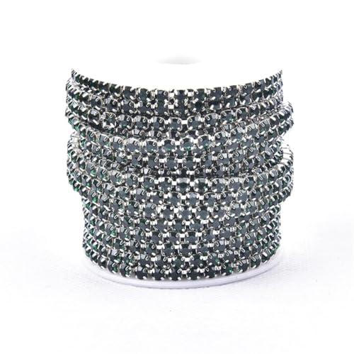 10 Meter Rolle Ss6-Ss38 Kristallglas-Strass-Cup-Kette zum Aufnähen mit silbergoldener Basis für DIY Handwerk und Schmuckdekoration 10 Meter Rolle Ss6-Ss38 Kristallglas-Strass-Cup-Kette zum Aufnähen mit silbergoldener Basis für DIY Handwerk und Schmuckdekoration von Generisch