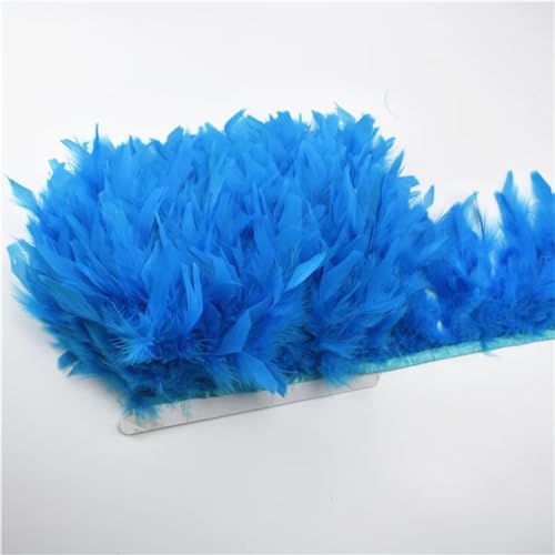 10 Meter Truthahnfedern, Quaste, Fransenbordüre, Feder auf Klebeband, Nähbesatz, Kleiderdekoration, 10. Seeblau 10 Meter Truthahnfedern, Quaste, Fransenbordüre, Feder auf Klebeband, Nähbesatz, Kleiderdekoration, 10. Seeblau von Generisch