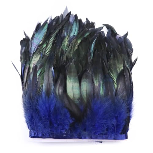 10 Meter Zierband mit weißen Hühnerfedern, Fransen, 10-15 cm, Kleid, Nähzubehör, Heimdekoration, Basteln, Marineblau, 10-15 cm 10 Meter Zierband mit weißen Hühnerfedern, Fransen, 10-15 cm, Kleid, Nähzubehör, Heimdekoration, Basteln, Marineblau, 10-15 cm von Generisch
