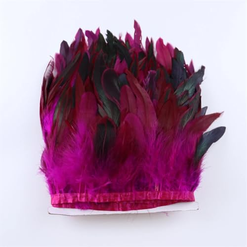 10 Meter Zierband mit weißen Hühnerfedern, Fransen, 10-15 cm, Kleid, Nähzubehör, Heimdekoration, Basteln, Rose, 10-15 cm 10 Meter Zierband mit weißen Hühnerfedern, Fransen, 10-15 cm, Kleid, Nähzubehör, Heimdekoration, Basteln, Rose, 10-15 cm von Generisch