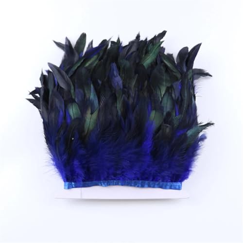 10 Meter Zierband mit weißen Hühnerfedern, Fransen, 10-15 cm, Kleid, Nähzubehör, Heimdekoration, Handwerk, Königsblau, 10-15 cm 10 Meter Zierband mit weißen Hühnerfedern, Fransen, 10-15 cm, Kleid, Nähzubehör, Heimdekoration, Handwerk, Königsblau, 10-15 cm von Generisch