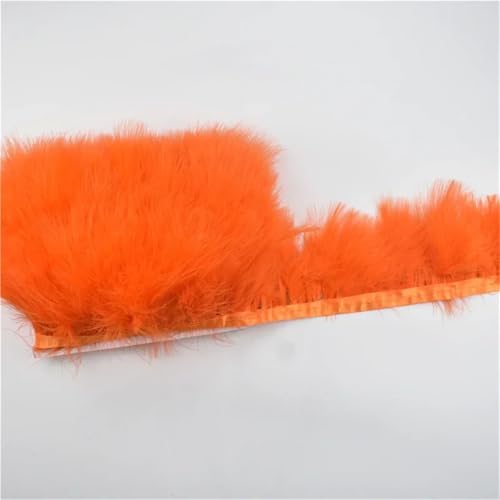 10 Meter natürliche Federn für Kleidung, Quaste, Fransenbesatz, Truthahn-Federband, Nähen, DIY, Orange 10 Meter natürliche Federn für Kleidung, Quaste, Fransenbesatz, Truthahn-Federband, Nähen, DIY, Orange von Generisch