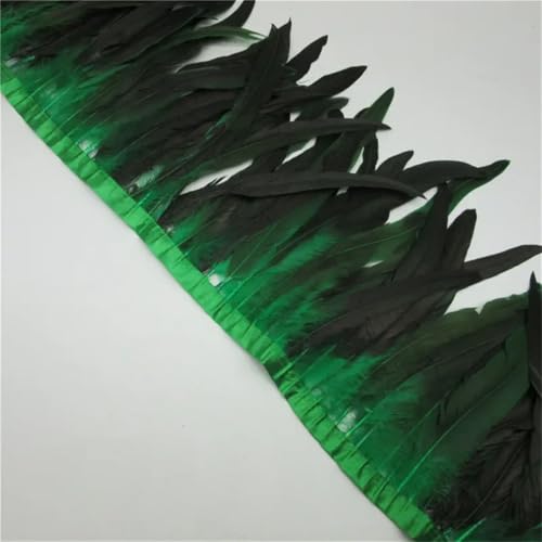10 Meter natürliche Hahnenfedern, Fransenborte zum Basteln, 25–30 cm Band, DIY, Nähen, Kleidung, Party-Dekorationen, EN8, 10 Meter 10 Meter natürliche Hahnenfedern, Fransenborte zum Basteln, 25–30 cm Band, DIY, Nähen, Kleidung, Party-Dekorationen, EN8, 10 Meter von Generisch