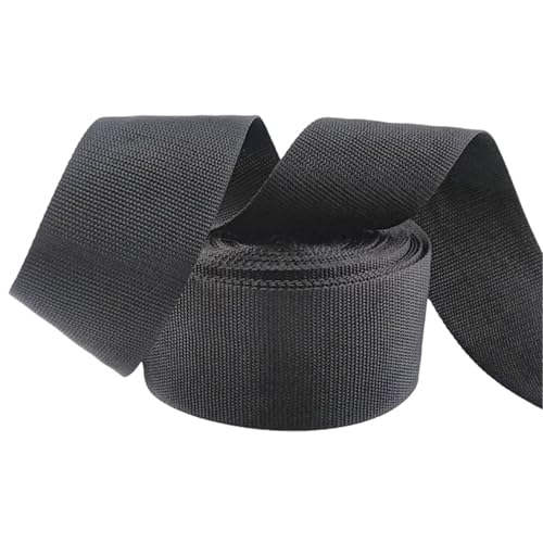 10 Meter schwarzes Polyester-Gurtband, 20–100 mm Breite, Rucksackgurtmaterial, Haustierhalsband, Nähen, Schrägband, Zubehör(80mm) von Generisch